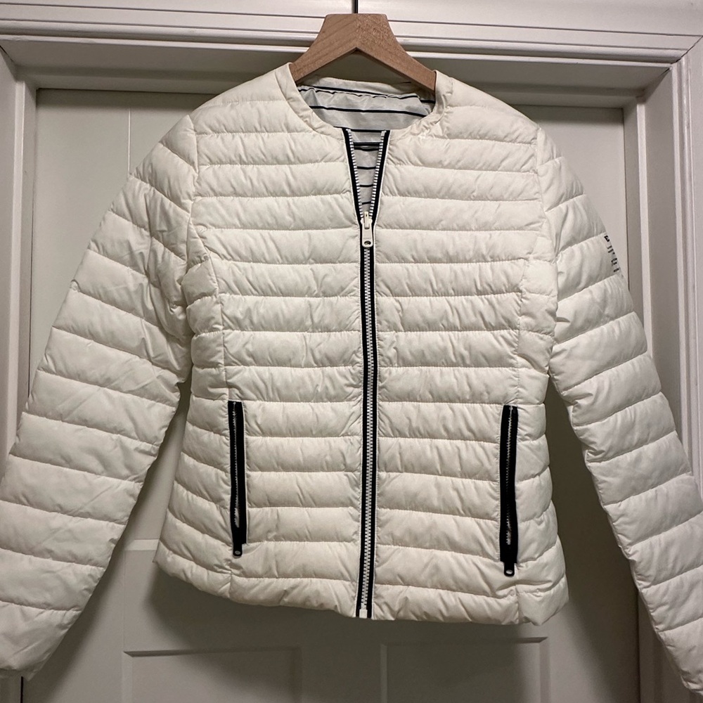 ECOALF White Womens Puffer Jacket, Small